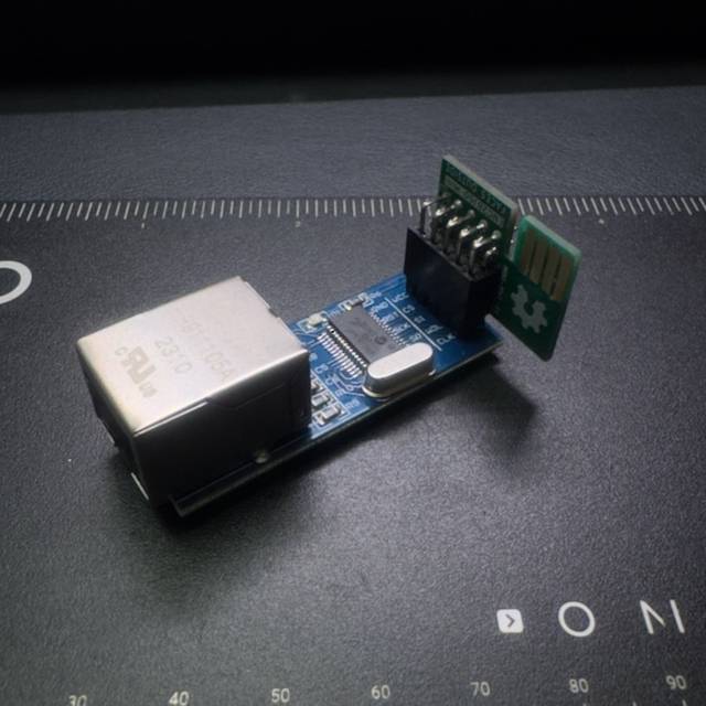ENC28J60 and Breakout PCB connected together